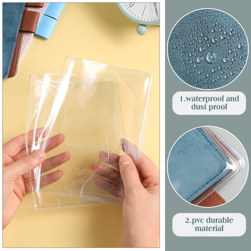 4 Pcs Clear Plastic PVC Book Covers A6 10 X 6.7 Inches Strong Transparent Protective - Image 4