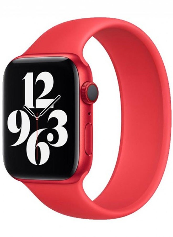 CATANES Replacement Band for Apple Watch Band 38mm 40mm 41mm (42mm Series 10) – Solo Loop Silicone Band - Wrist Size 120-125mm - Red - Image 4