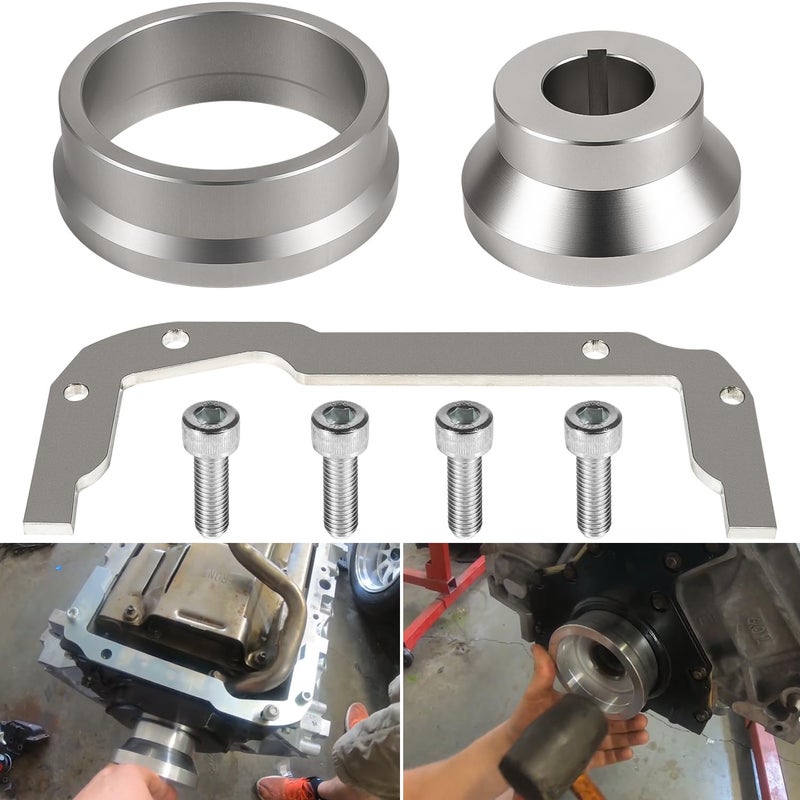 LS Front Rear Cover Alignment Tool Oil Pan Alignment Tool Kit Billet Aluminum Rear Main Seal Installer for GM LS Engine 48 53 57 60 LS1 LS2 LS3 LS6 L99 LS4 LS9 LSA LQ4 LQ9 L76 L92