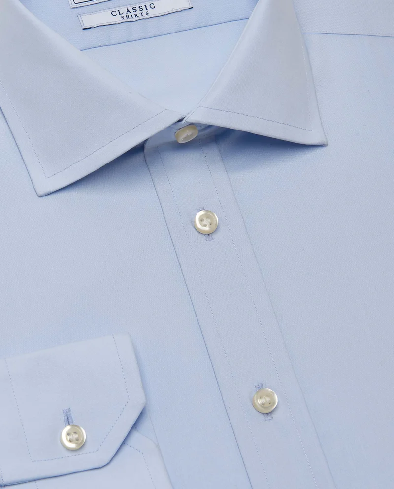 كاميتشسما قميص كلاسيكي ضيق بلون أزرق فاتح