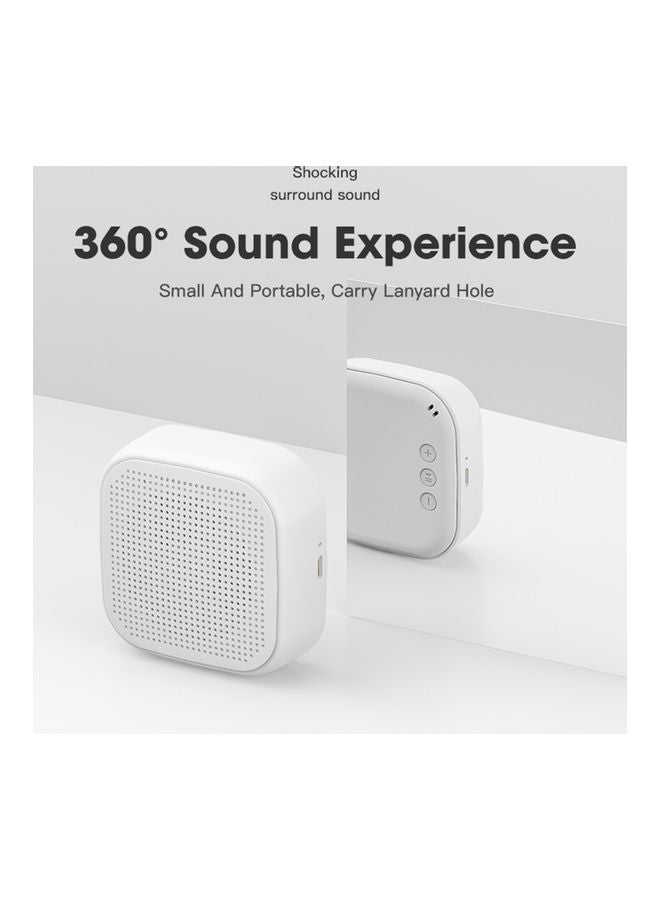 NIBEMINENT Mini Portable Wireless Bluetooth Speaker V9474W-V White - Image 2