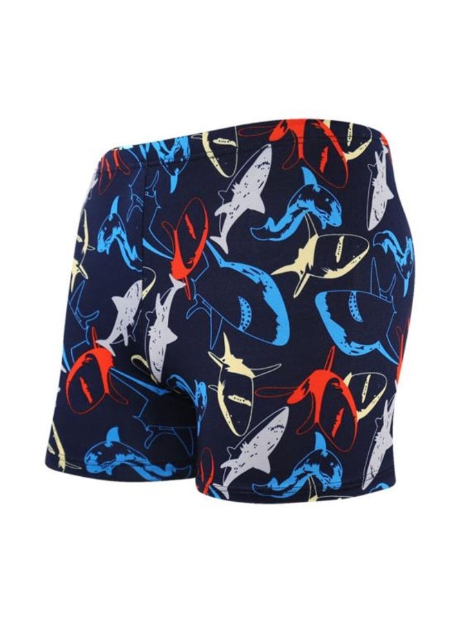 Generic Men Trunks Elastic Waists High Elasticity Boxers Great Close-fitting Swimming Shorts for Vacation