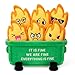 Dalycro Emotional Dumpster Plush Funny Dumpster Desk Accessories with 6 Fire Plushies Cute Stuffed Doll Gift for Women Coworkers Office Decor Green - Image 2
