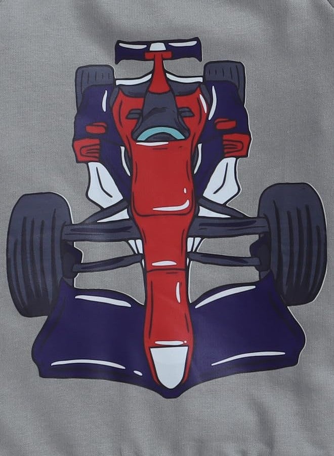 BUMZEE Grey Boys Full Sleeves Cotton Sweatshirt Age - 6-12 Months (Peb9673C-gry) - Image 3