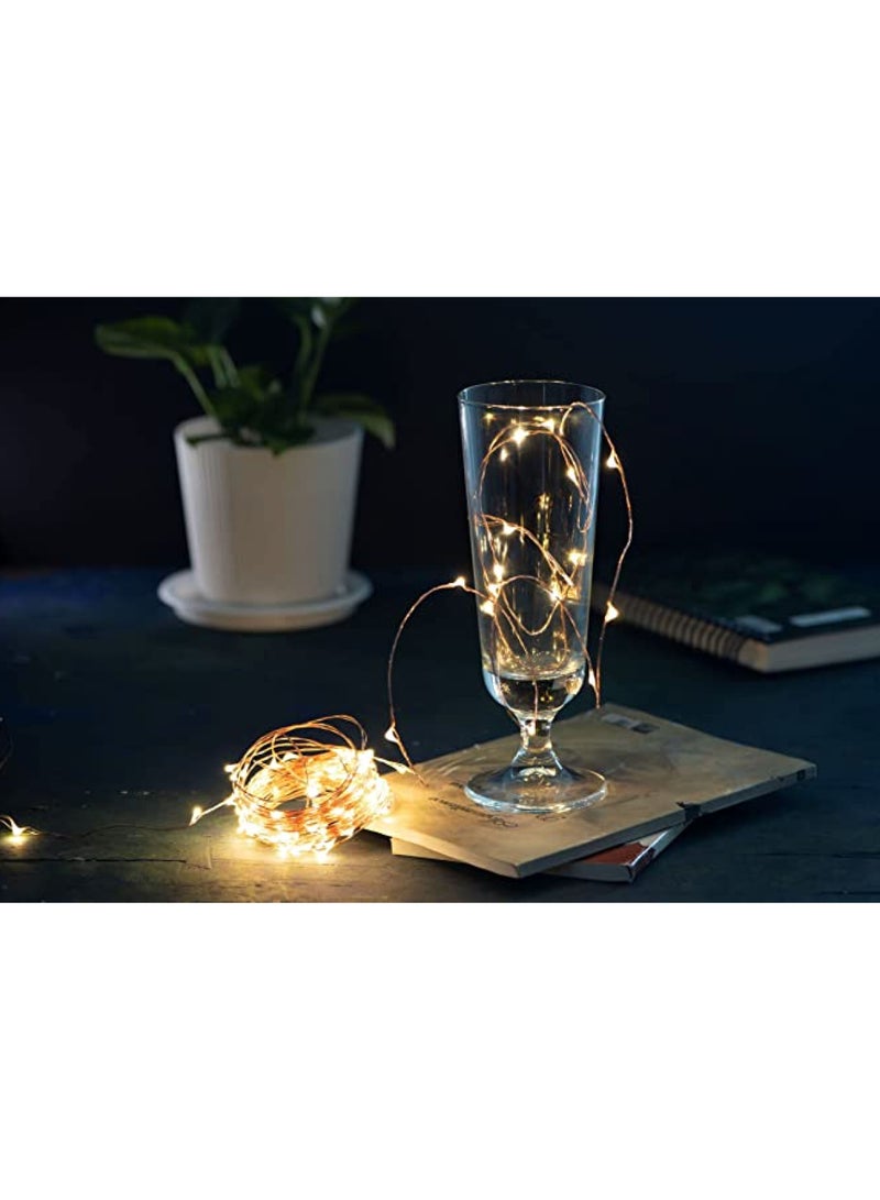 HILALFUL Decorative LED String Light | Fairy Lights for Indoor and Outdoor | Home Decoration in Ramadan, Eid, Wedding | Hanging Lighs for Bedroom Décor | Battery Operated | Warm White Light - Image 3