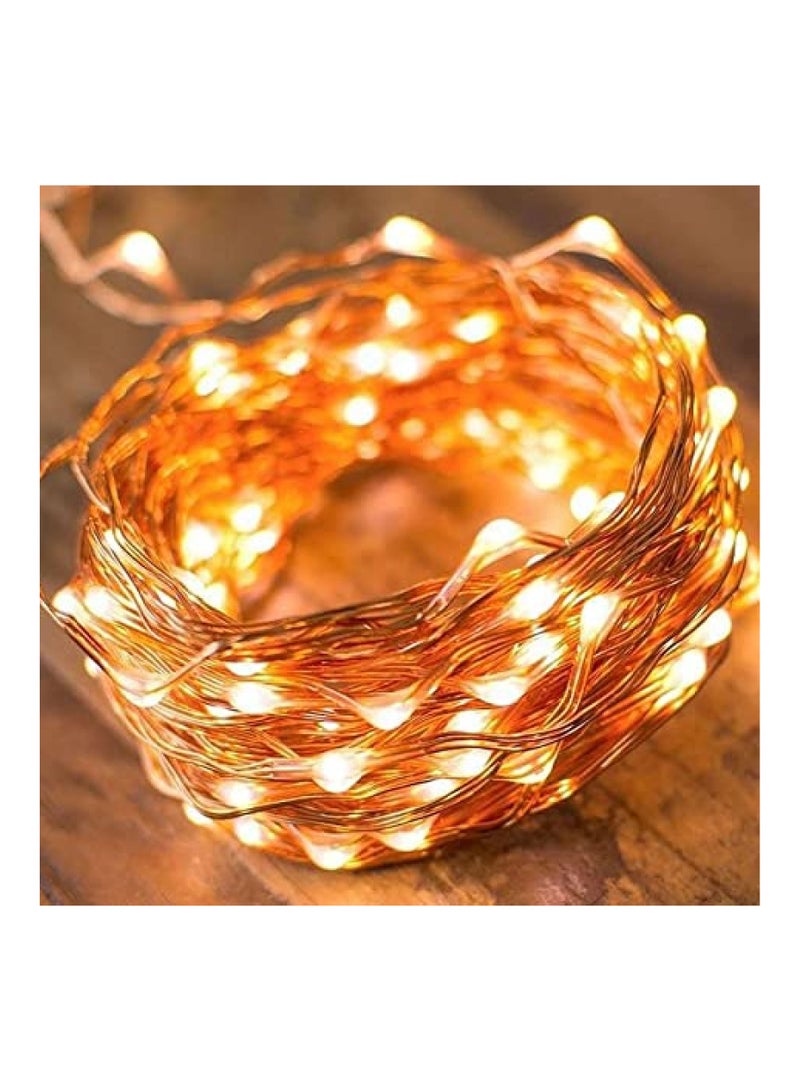 HILALFUL Decorative LED String Light | Fairy Lights for Indoor and Outdoor | Home Decoration in Ramadan, Eid, Wedding | Hanging Lighs for Bedroom Décor | Battery Operated | Warm White Light - Image 1