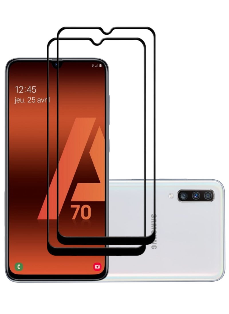 ACLIX 2 Pieces Antistatic ESD Dustproof Premium Quality High Definition Tempered Glass Screen Protector Designed For Samsung Galaxy A70 - Image 1