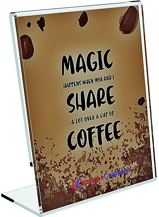 Clear Design Acrylic Table Display Stand 6x4 inch A-6 Sign Stand - Paper Holder and Menu Holder Display Pack of (5) - Image 3