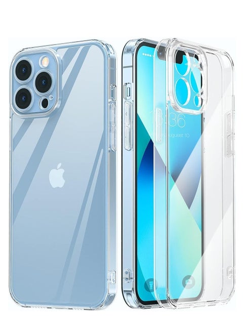 Compatible with iPhone 13 Pro Max case Clear Crystal Transparent Non-Yellowing Thin Shockproof Phone Cover