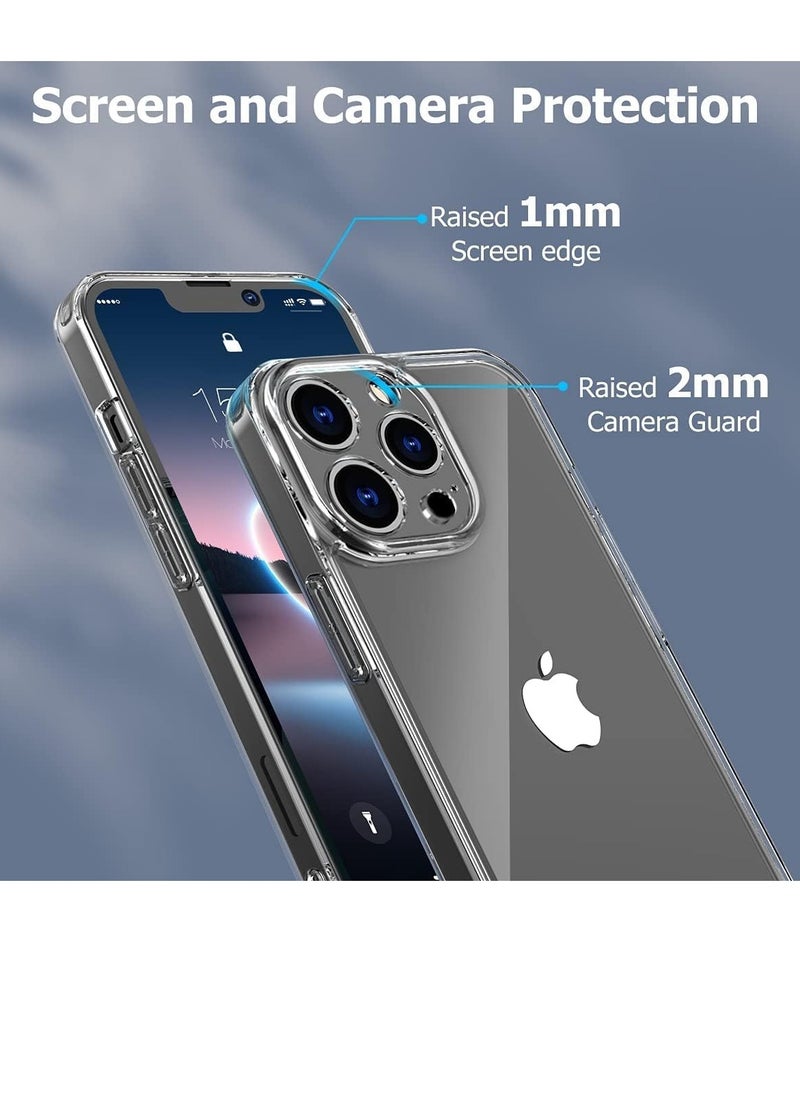 Compatible with iPhone 13 Pro Max case Clear Crystal Transparent Non-Yellowing Thin Shockproof Phone Cover