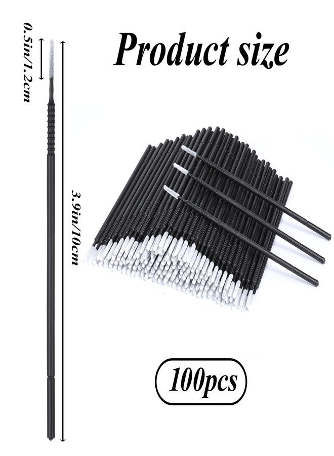 Exircy 200 Pcs Disposable Micro Brushes Micro Applicator Brush Disposable Lash Mascara Applicators for Eye Lashes Brows Eyelash Extension (Black) - Image 2