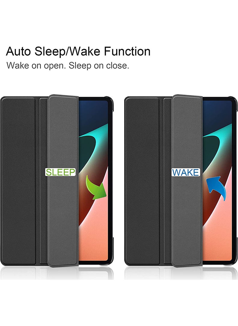 Theodor - Protective Flip Case For Xiaomi Pad 5 - Pad 5 Pro With Trifold Stand Auto Wake Sleep Shockproof Cover Vase in moonlight - Image 1
