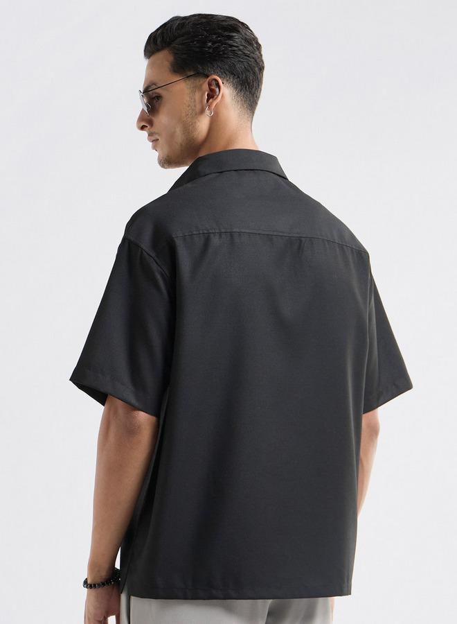 سبلاش فيڤ قميص سادة بقصّة عادية وأكمام قصيرة وياقة عادية - Image 3