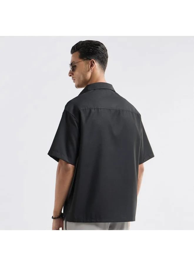 Splash FAV Regular Fit Shirt with Collar and Short Sleeves