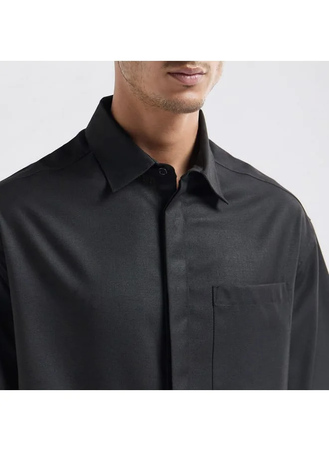 Splash FAV Regular Fit Shirt with Collar and Short Sleeves