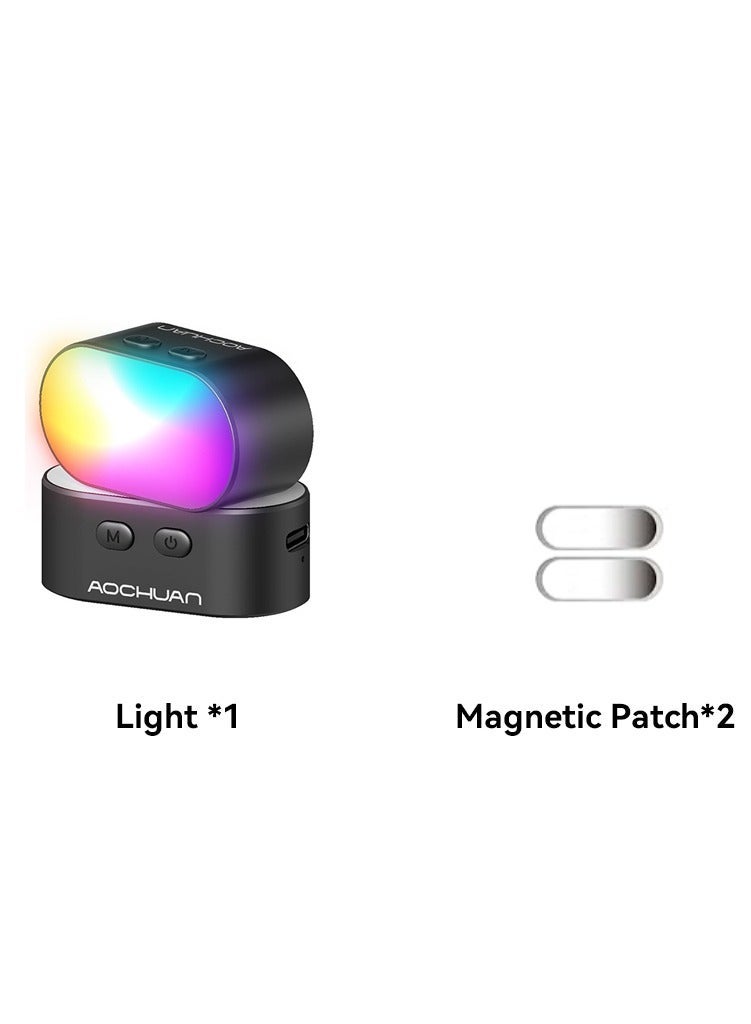 اوتشوان مصباح تعبئة مغناطيسي RGB من AOCHUAN لجيمبال LED تصوير الفيديو - 3 مستويات سطوع و 7 ألوان قابلة للتعديل لهاتف السيلفي والبث المباشر - Image 5