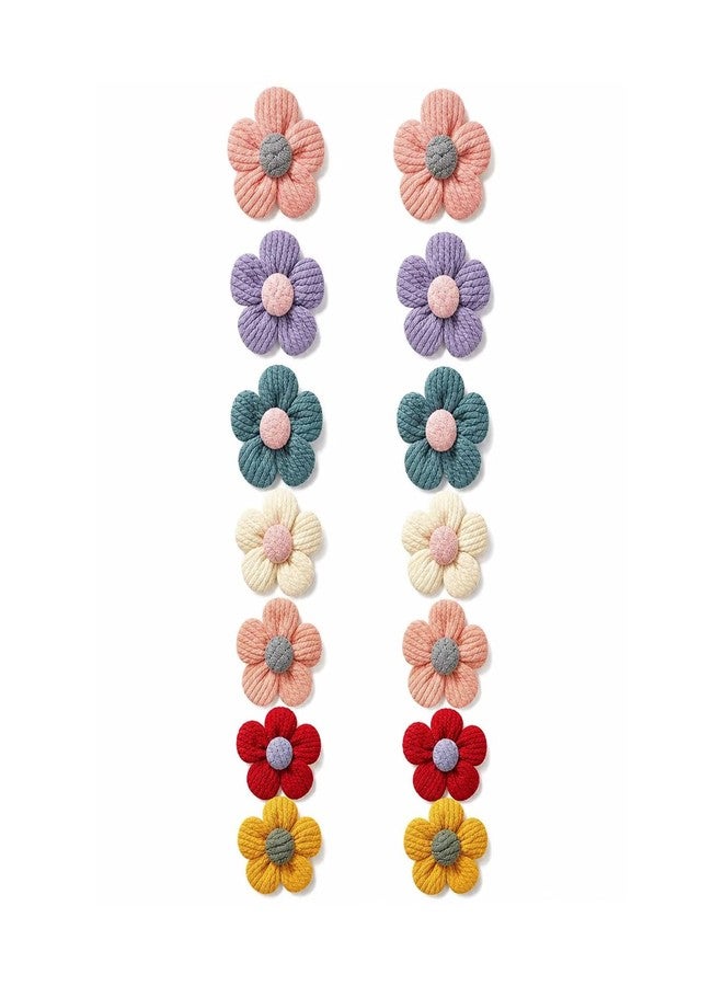 RupeeRise 14Pcs Infant Hair Clips, Non-Slip Small Barrettes for Toddler Girls, Cute Floral Snap Fasteners Hair Accessories for Little Kids and Toddlers - Image 1