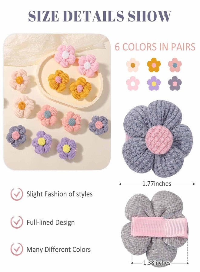 RupeeRise 14Pcs Infant Hair Clips, Non-Slip Small Barrettes for Toddler Girls, Cute Floral Snap Fasteners Hair Accessories for Little Kids and Toddlers - Image 2