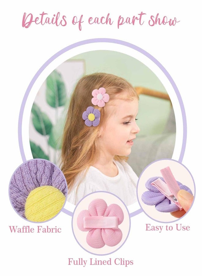 RupeeRise 14Pcs Infant Hair Clips, Non-Slip Small Barrettes for Toddler Girls, Cute Floral Snap Fasteners Hair Accessories for Little Kids and Toddlers - Image 4