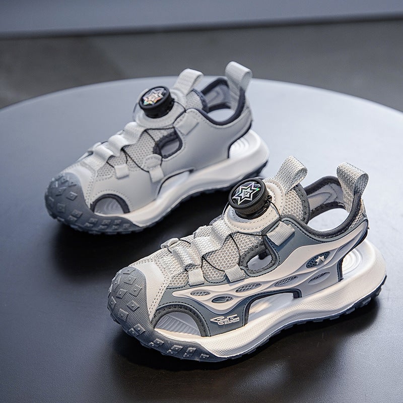 Girls' Sports Sandals Summer Soft-Soled Toe-Cap Beach Shoes Boys' Sandals Handsome Kidsren'S Shoes - Image 2
