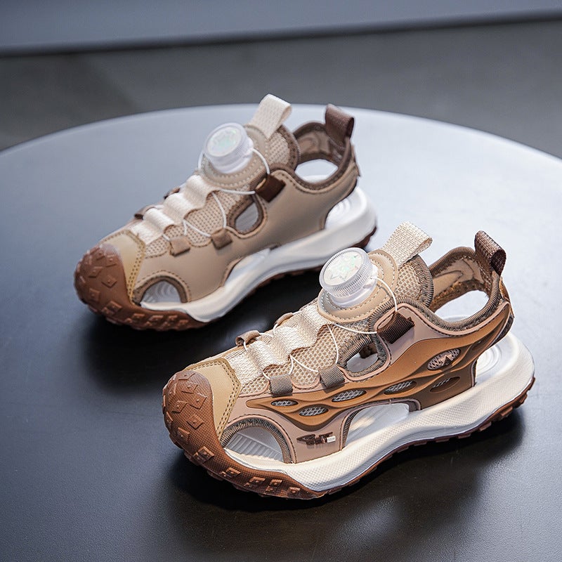 Girls' Sports Sandals Summer Soft-Soled Toe-Cap Beach Shoes Boys' Sandals Handsome Kidsren'S Shoes - Image 3
