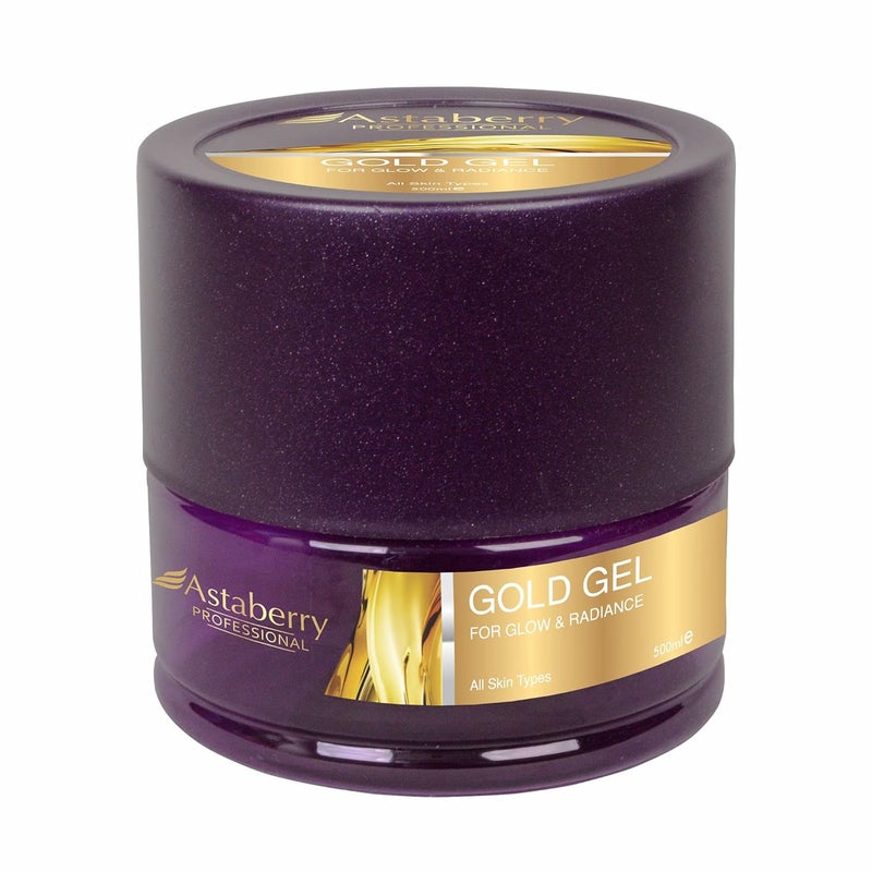 Astaberry Professional Gold Gel For Glow Radiance Skin 500ml Get Young and hydrated skin Reversing oxidation damage Counteracts aging of the skin All Skin Types - Image 1