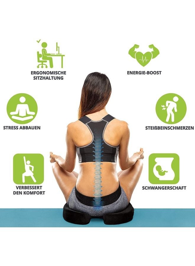 Captaintech Gel Enhanced Seat Memory Foam Cushion Pad Black 35x45x7.5cm - Image 5