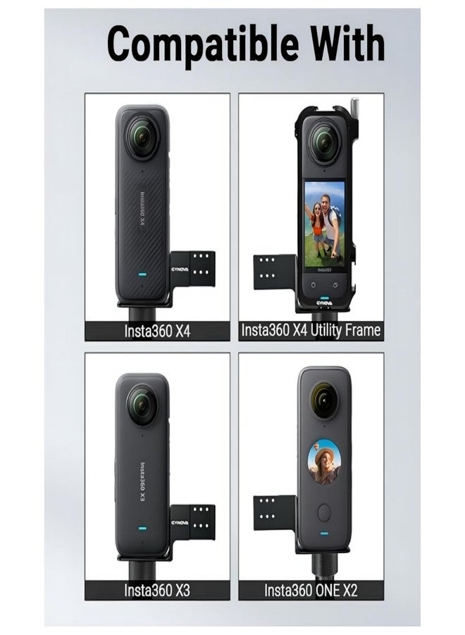 GetZget حامل ميكروفون خارجي من GetZget® متوافق مع كاميرات insta360 X5/ X4/ X3/ X2، حامل ميكروفون خارجي غير مرئي - ملحقات - Image 2