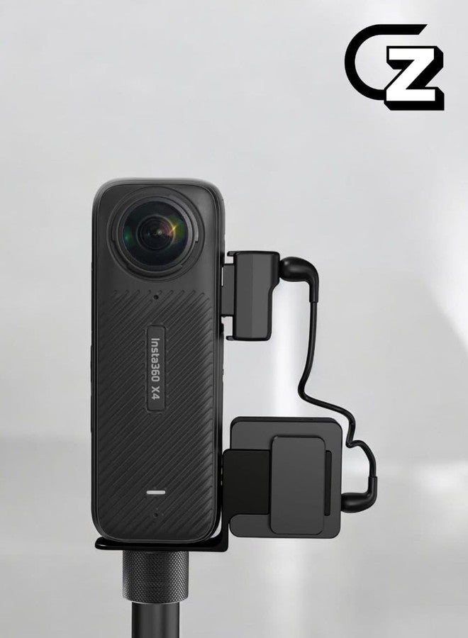 GetZget حامل ميكروفون خارجي من GetZget® متوافق مع كاميرات insta360 X5/ X4/ X3/ X2، حامل ميكروفون خارجي غير مرئي - ملحقات - Image 3