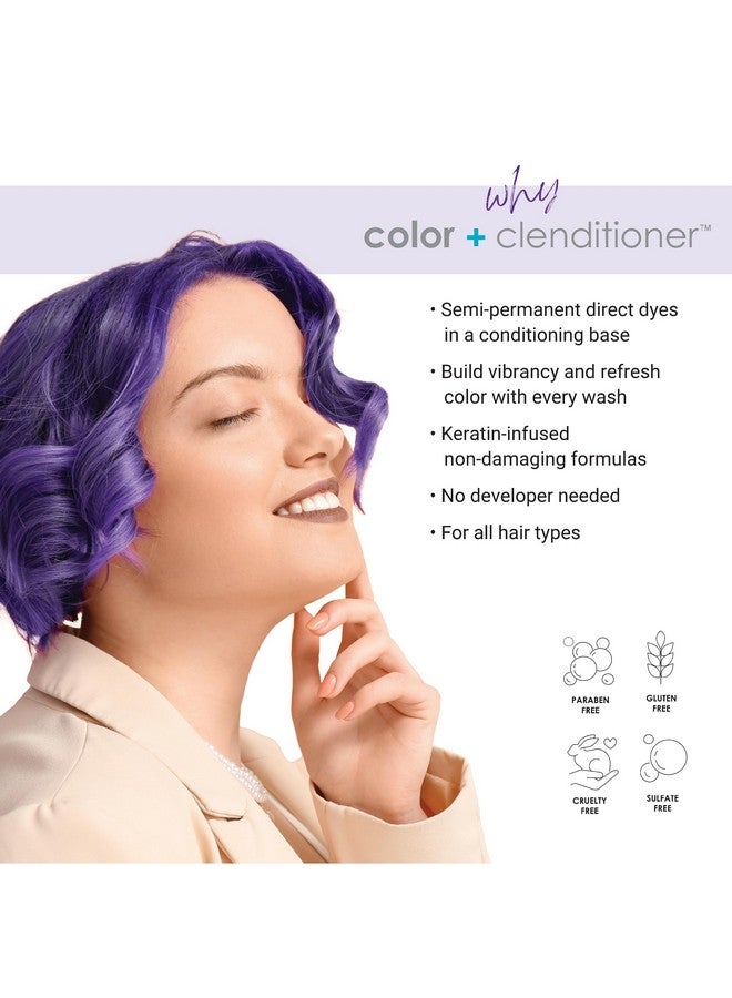 KERACOLOR Clenditioner Purple Hair Dye - Semi Permanent Hair Color Depositing Conditioner, Cruelty-Free, 12 Fl. Oz. - Image 1