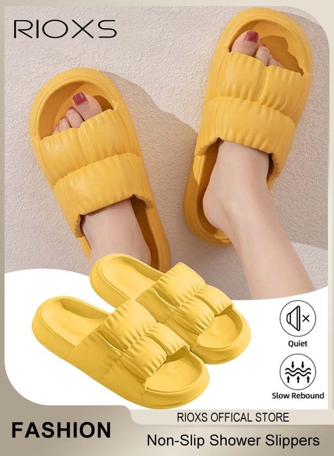 RIOXS Unisex Shower Slippers Men Women Non-Slip Soft Sole Sandal Flat Slippers For Bathroom Or Indoor Use - Image 1
