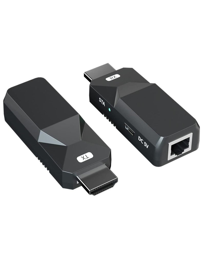Excefore HDMI Extender 165ft Audio Video 1080P Over Cat5 Cat6 Ethernet Cable Transmit Lossless Signal HDMI Long Distance Extension Adapter, 2 PCS  - Image 1