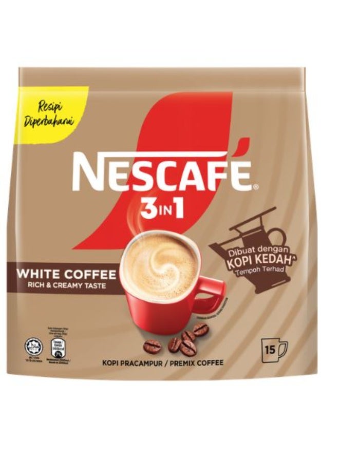 Nescafe 3 in 1 White Coffee Rich & Creamy Taste 450grams Pack of 15 - Image 1