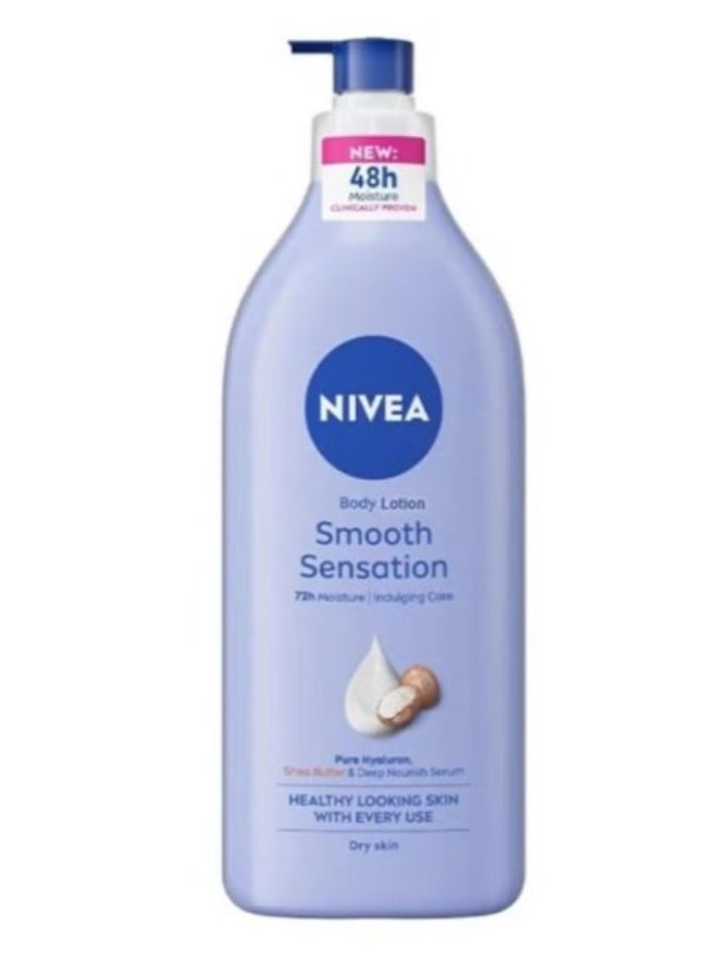 NIVEA Smooth Sensation Body Lotion 400ml With Shea Butter Deep Moisture Serum For Dry Skin - Image 1