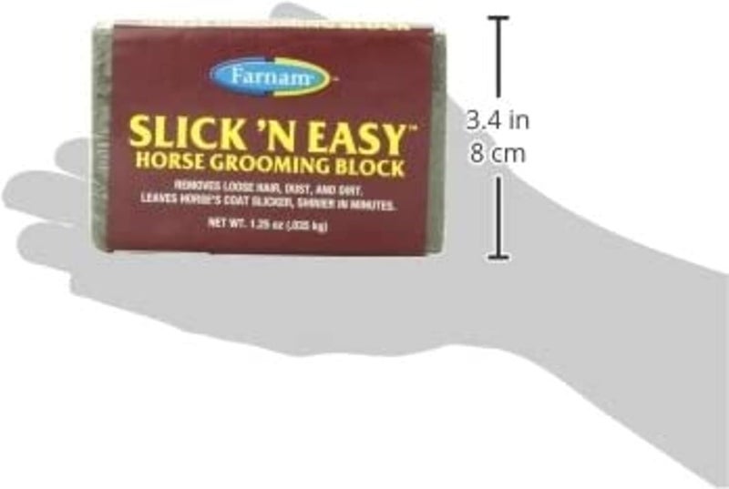 Farnam Slick 'N Easy Horse Grooming Block - 1.25 oz - Image 3
