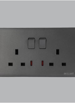 BRILLANT 5pcs 13A Power Plug Grey Brilliant Light  - Image 1