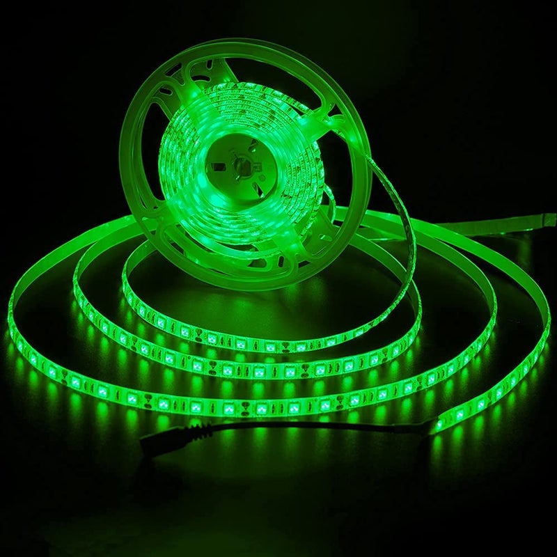 Velocious Green 164ft 5m 12V Waterproof Flexible LED Strip Light Cuttable LED Light Strips Indoor Outddor Usage LEDs Lighting String LED Tape Green - Image 2