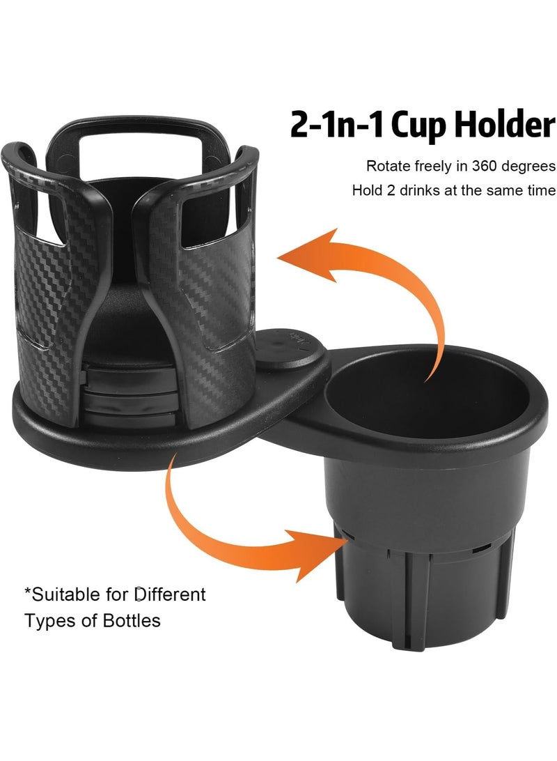 Rotating Car Cup Holder – 360° Swivel Dual Drink Organizer – Universal Fit - Image 3