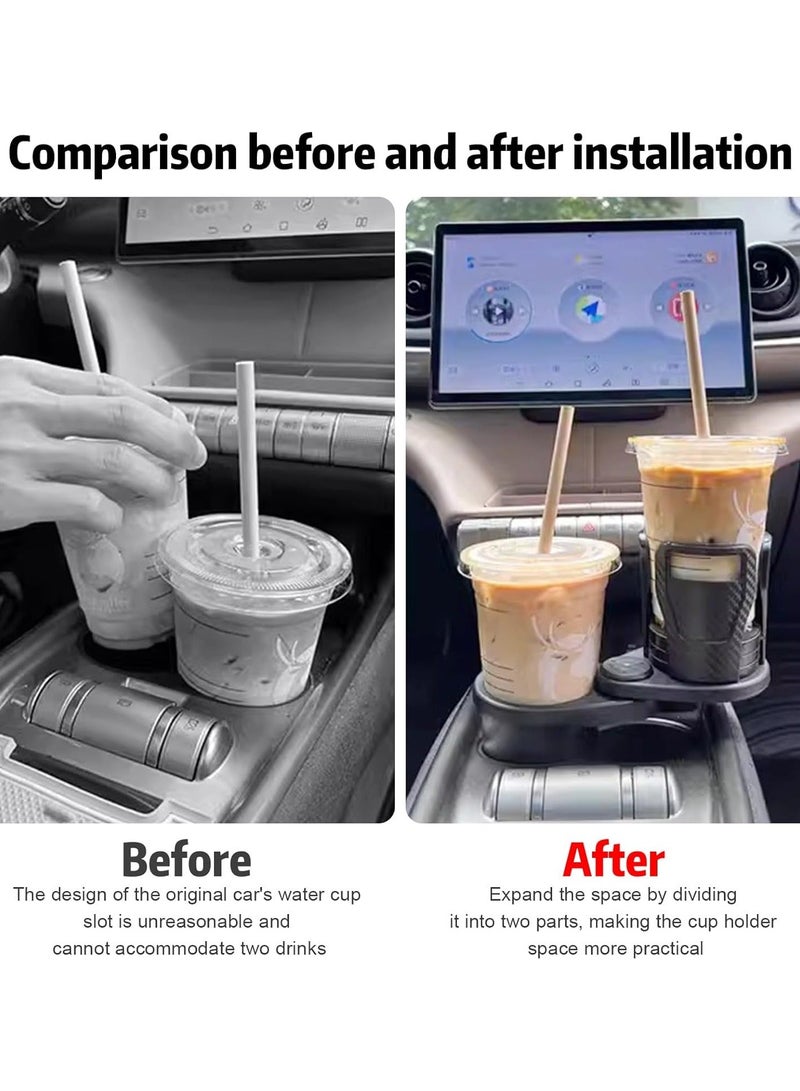 Rotating Car Cup Holder – 360° Swivel Dual Drink Organizer – Universal Fit - Image 2