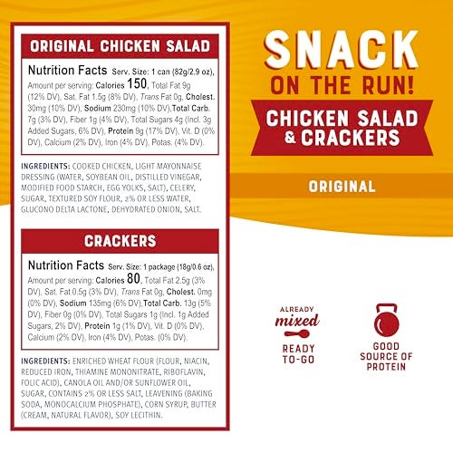 Bumble Bee Snack on the Run Chicken Salad with Crackers Kit, 3.5 oz - Ready to Eat, Spoon Included - Shelf Stable & Convenient Protein Snack - Image 3