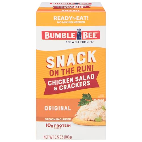 Bumble Bee Snack on the Run Chicken Salad with Crackers Kit, 3.5 oz - Ready to Eat, Spoon Included - Shelf Stable & Convenient Protein Snack - Image 1