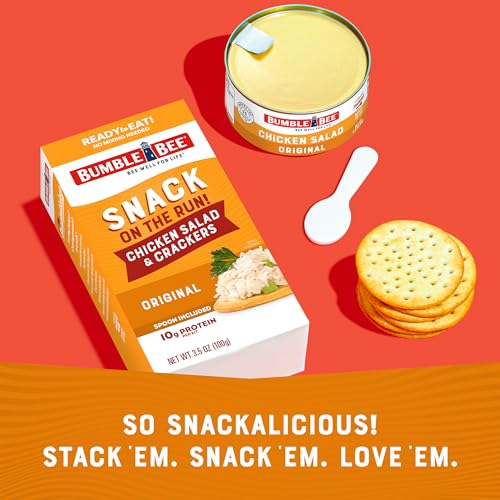 Bumble Bee Snack on the Run Chicken Salad with Crackers Kit, 3.5 oz - Ready to Eat, Spoon Included - Shelf Stable & Convenient Protein Snack - Image 5