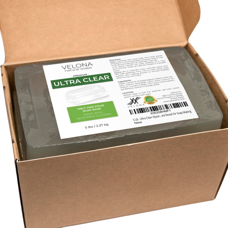 فيلونا لوح صابون ميلت آند بور بالجلسرين الطبيعي بنمط شفاف ونقي للغاية وعضوي بنسبة 100% يمنح أفضل النتائج، 5 أرطال - Image 3