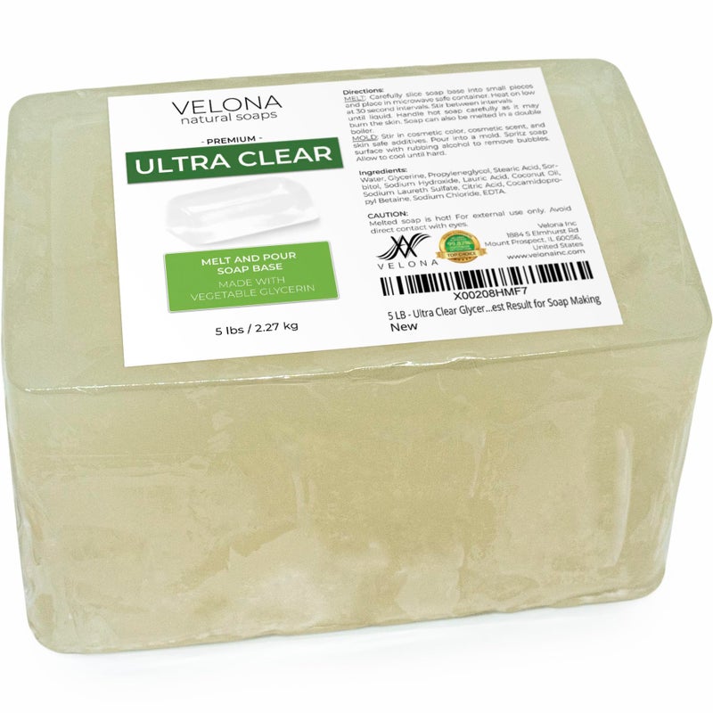فيلونا لوح صابون ميلت آند بور بالجلسرين الطبيعي بنمط شفاف ونقي للغاية وعضوي بنسبة 100% يمنح أفضل النتائج، 5 أرطال - Image 2
