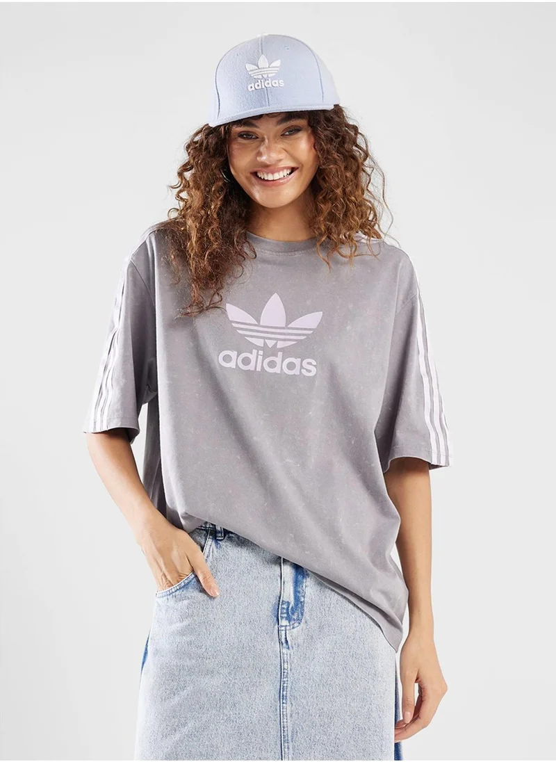 adidas Originals Washed Boyfriend Fitted T-Shirt