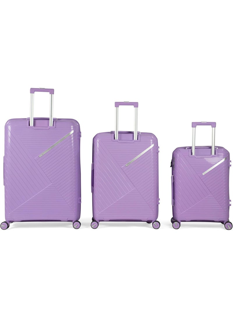3-Piece Travel Luggage Set with Wheels, Durable Polypropylene Hard Shell Suitcases for Long and Short Trips, Lightweight and Strong Design - Image 3