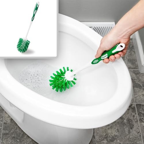 Libman فرشاة مرحاض ليبمان المصممة مع حاملة - عبوة 2 - مجموعة فرشاة وحامل مرحاض، غير خادشة، فرشاة حمام، حاملة صحية مع فتحات تجفيف - Image 5