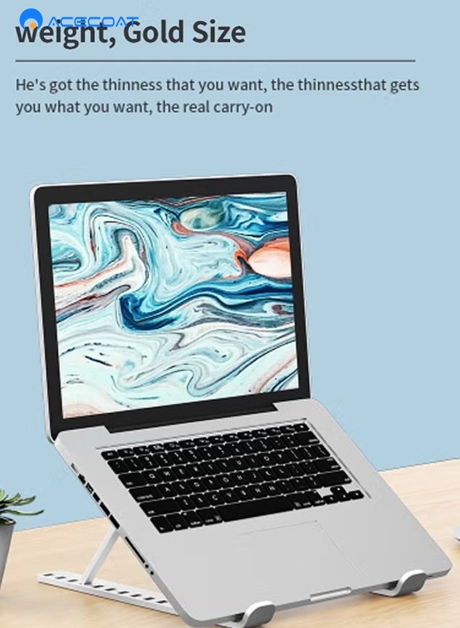 ACECOAT Laptop Notebook Stand Holder Adjustable Laptop Stand Portable Computer Riser Compatible With Macbook Air Pro Hp Dell Xps Lenovo All Laptops 10-15.6" - Image 4