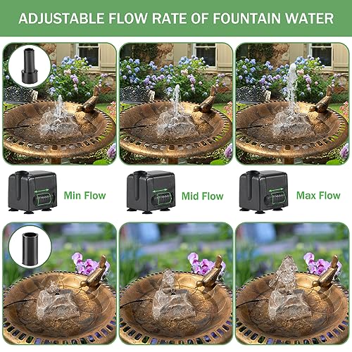 WEIYOONS Bird Bath Fountain Bubble Fountain Outdoor Rock Water Fountain Rock with Electric Water Pump for Hummingbird Birdbath Garden Lawn Yard Patio Aquariums Fish Tank - Image 3
