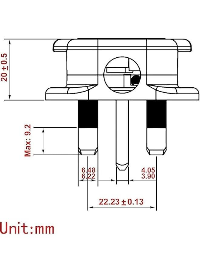 erorex 13A Top Plug 3 Pin Fused WHITE Volt 220-240 Durable Thermoplastic, Brass Premium Quality (PACK OF 4) - Image 2